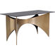 London 59.75 X 28 inch Smoked / Gold Desk